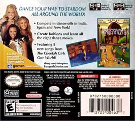 Box back cover for Cheetah Girls, The - Passport To Stardom on the Nintendo DS.