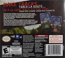 Box back cover for Chevrolet Camaro Wild Ride on the Nintendo DS.