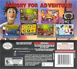 Box back cover for Cloudy With A Chance Of Meatballs 2 on the Nintendo DS.