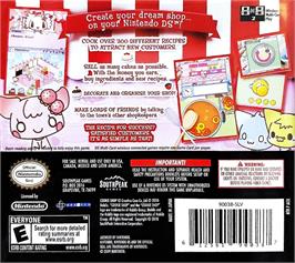 Box back cover for Cookie Shop - Create Your Dream Shop on the Nintendo DS.