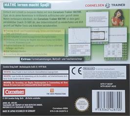 Box back cover for Cornelsen Trainer: Mathe - Klasse 6 on the Nintendo DS.