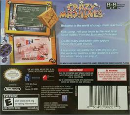 Box back cover for Crazy Machines on the Nintendo DS.