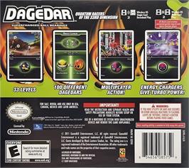 Box back cover for Dagedar on the Nintendo DS.