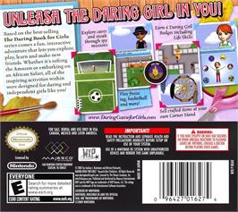 Box back cover for Daring Game For Girls, The on the Nintendo DS.