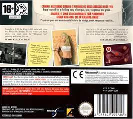 Box back cover for Diabolik - The Original Sin on the Nintendo DS.