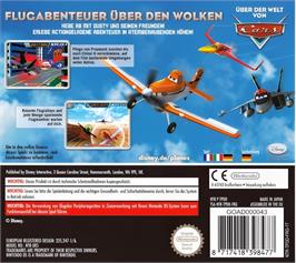 Box back cover for Disney Planes on the Nintendo DS.