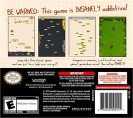 Box back cover for Doodle Jump Journey on the Nintendo DS.