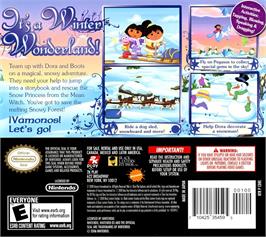 Box back cover for Dora Sauve La Princesse Des Neiges on the Nintendo DS.