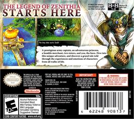 Box back cover for Dragon Quest 4 - Chapters Of The Chosen on the Nintendo DS.