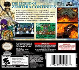 Box back cover for Dragon Quest 5 - Hand Of The Heavenly Bride on the Nintendo DS.