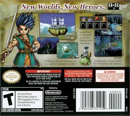 Box back cover for Dragon Quest 6 - Realms of Revelation on the Nintendo DS.