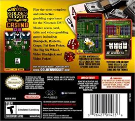 Box back cover for Golden Nugget Casino Ds on the Nintendo DS.