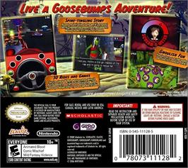 Box back cover for Goosebumps Horrorland on the Nintendo DS.