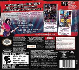 Box back cover for Guitar Rock Tour on the Nintendo DS.