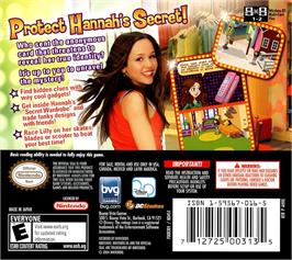 Box back cover for Hannah Montana on the Nintendo DS.