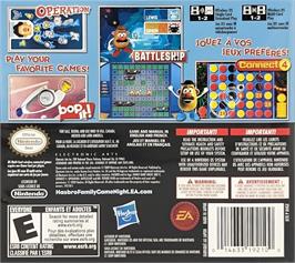 Box back cover for Hasbro - Best Of Des Jeux En Famille on the Nintendo DS.