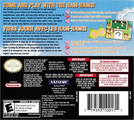 Box back cover for Hi! Hamtaro - Ham-ham Challenge on the Nintendo DS.
