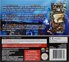 Box back cover for Hidden Expedition - Titanic on the Nintendo DS.