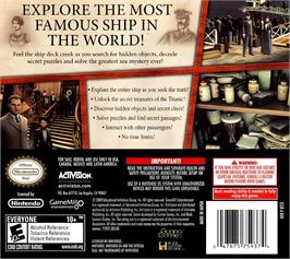 Box back cover for Hidden Mysteries - Titanic on the Nintendo DS.