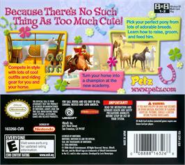 Box back cover for Horsez on the Nintendo DS.