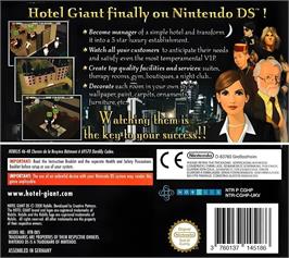 Box back cover for Hotel Giant Ds on the Nintendo DS.