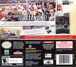 Box back cover for Indianapolis 500 Legends on the Nintendo DS.