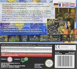 Box back cover for Jewel Match 3 on the Nintendo DS.