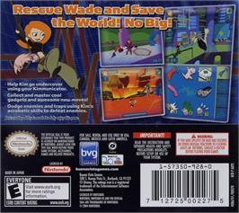 Box back cover for Kim Possible - Kimmunicator on the Nintendo DS.