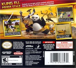 Box back cover for Kung Fu Panda on the Nintendo DS.