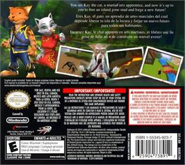 Box back cover for Legend Of Kay on the Nintendo DS.
