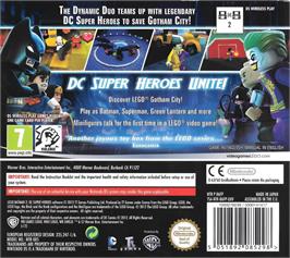 Box back cover for Lego Batman 2 - Dc Super Heroes on the Nintendo DS.