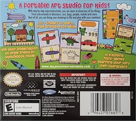 Box back cover for Let's Draw on the Nintendo DS.