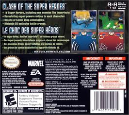 Box back cover for Marvel Nemesis - Rise Of The Imperfects on the Nintendo DS.