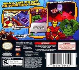Box back cover for Marvel Super Hero Squad - Le Gant De L'infini on the Nintendo DS.