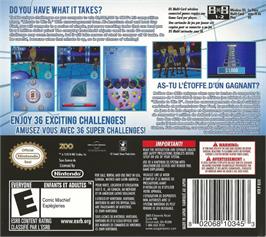 Box back cover for Minute To Win It on the Nintendo DS.
