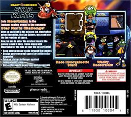Box back cover for Moorhuhn - Star Karts on the Nintendo DS.