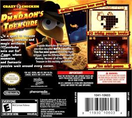 Box back cover for Moorhuhn Adventure - The Pharaoh's Treasure on the Nintendo DS.