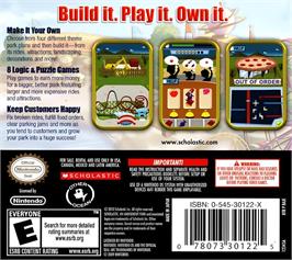 Box back cover for My Amusement Park on the Nintendo DS.