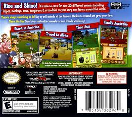 Box back cover for My Farm Around The World on the Nintendo DS.