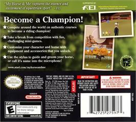 Box back cover for My Horse And Me on the Nintendo DS.