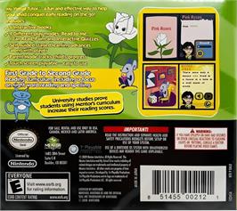 Box back cover for My Virtual Tutor on the Nintendo DS.