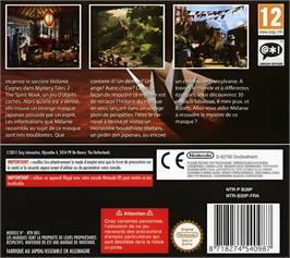 Box back cover for Mystery Tales 2 - The Spirit Mask on the Nintendo DS.