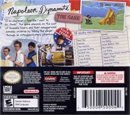 Box back cover for Napoleon Dynamite - The Game on the Nintendo DS.