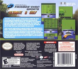 Box back cover for Original Frisbee Disc Sports - Ultimate And Golf on the Nintendo DS.