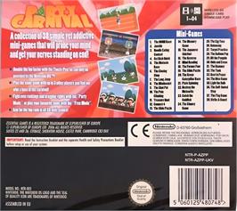 Box back cover for Party Carnival on the Nintendo DS.