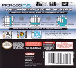 Box back cover for Picross Ds on the Nintendo DS.