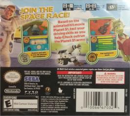Box back cover for Planète 51 on the Nintendo DS.