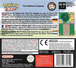 Box back cover for Pokemon Diamond on the Nintendo DS.