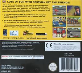 Box back cover for Postman Pat on the Nintendo DS.