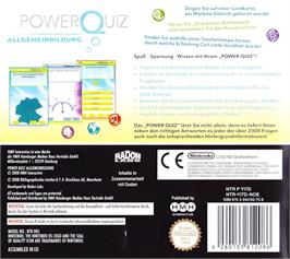 Box back cover for Power Quiz - Allgemeinbildung on the Nintendo DS.
